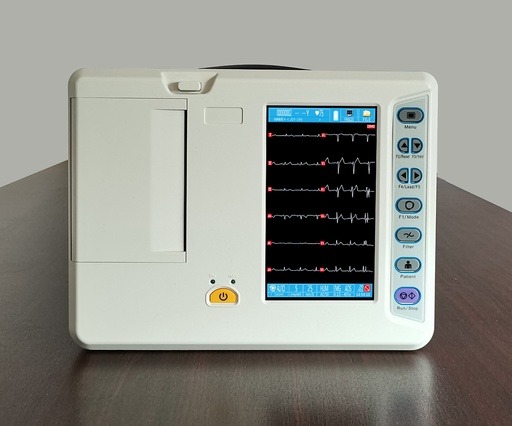 6 channel 12 leads ECG EKG monitor machine