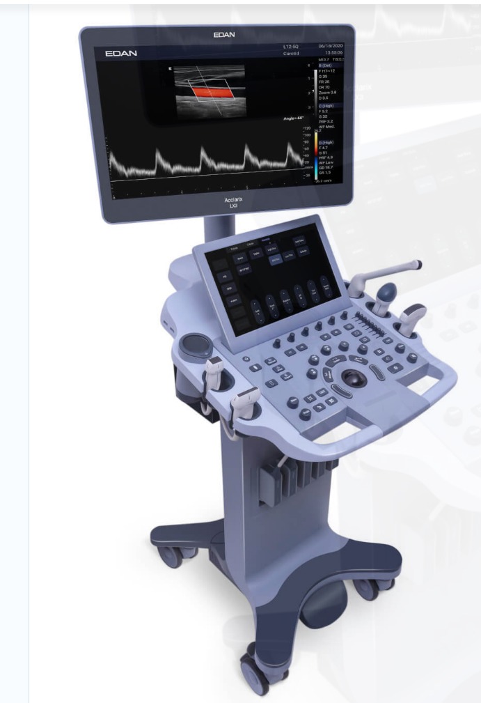 Ultrasound Scanner With Cardiac, Convex, Linear, Endovignal 4 Probes