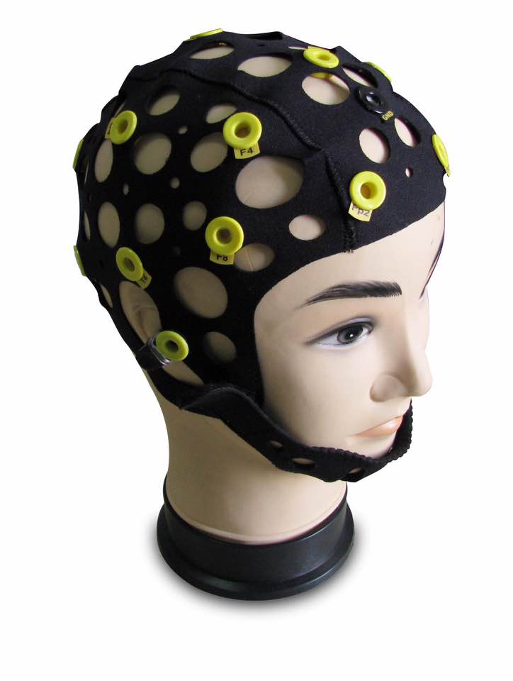 Casquette EEG en tissu élastique