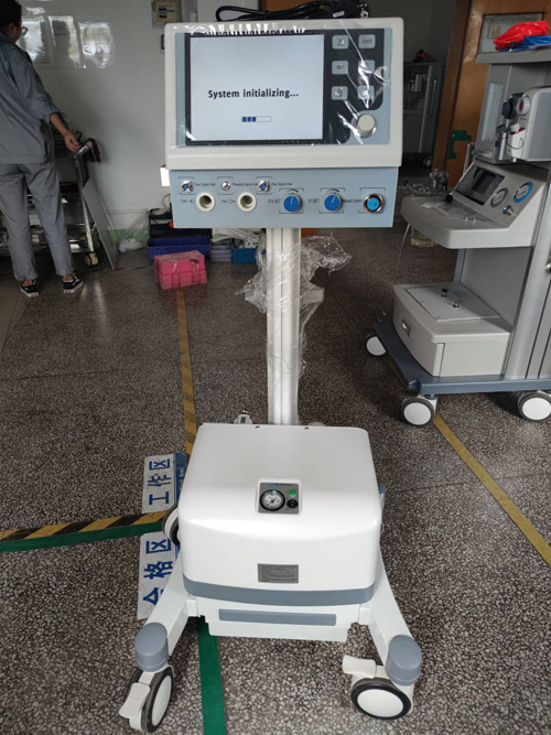 High quality trolly Ventilator with Air Compressor