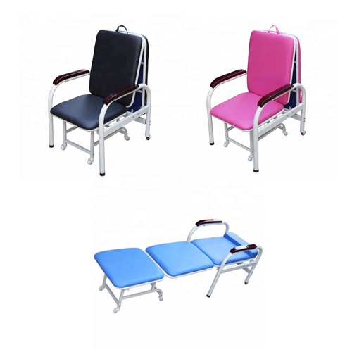 Hospital foldable patient accompanying chair