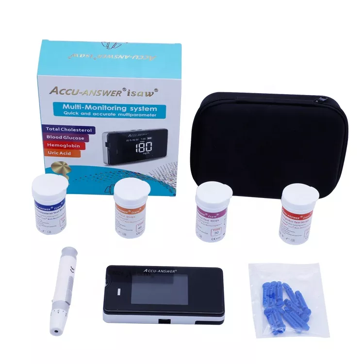 Analyseur de paramètres multifonction (glucose, hémoglobine, acide urique, test de cholestérol total)