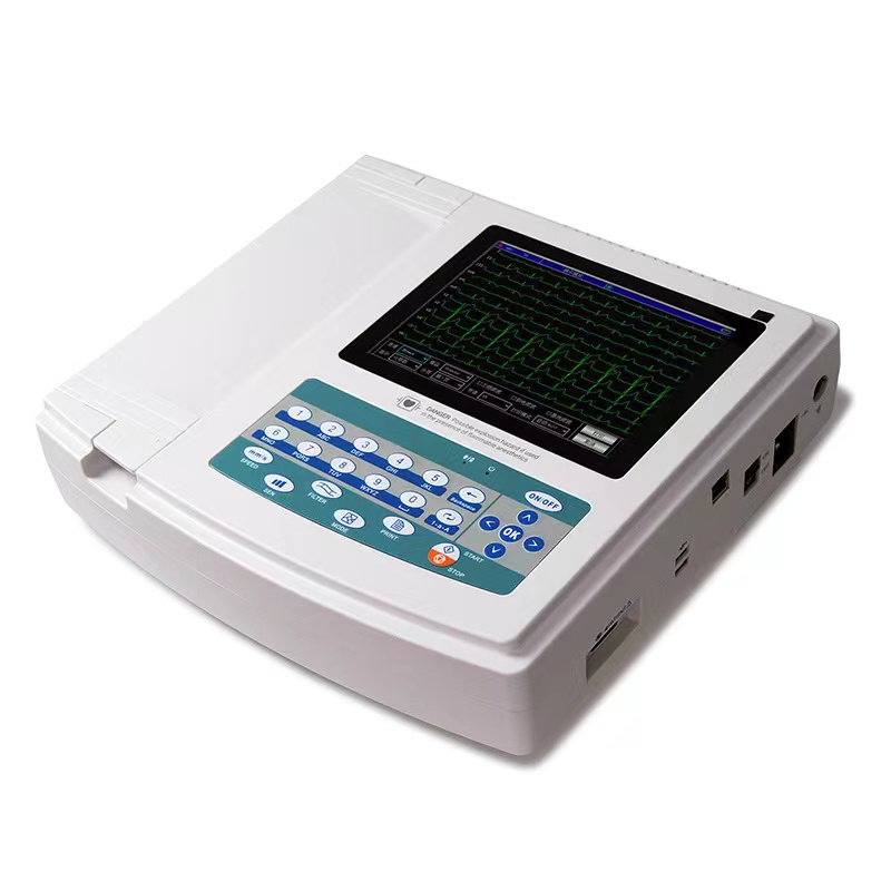 Máquina de ECG EKG de 12 canales/derivaciones digitales