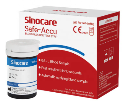 Safe-accu2 blood glucose strips (sinocare)