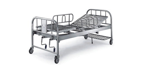 [CCF-F614] Stainless Steel Two Manual Crank Care Bed