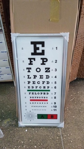 [CC3M] LED eye chart light box 3 meters English version